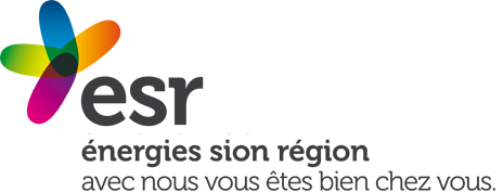 Logo d'Energies Sion Région (ESR) et lien vers le site web.